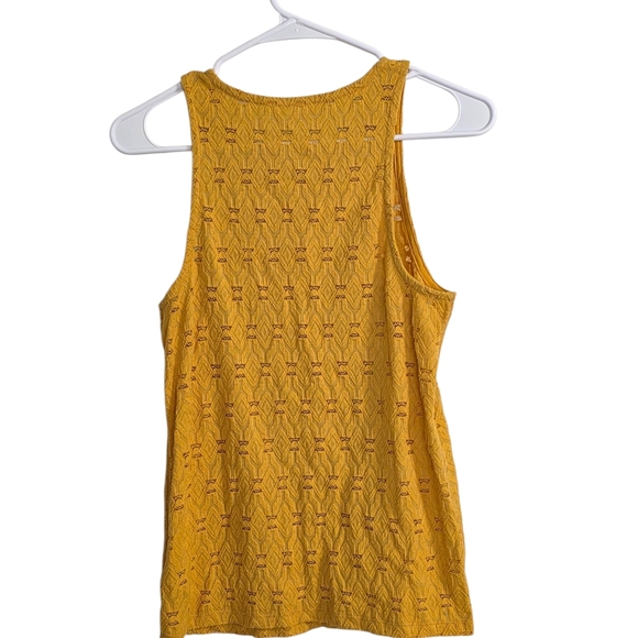 Anthropologie Mustard Yellow Textured Tank Top - Picture 4 of 5